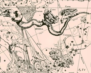 Constellation vintage map