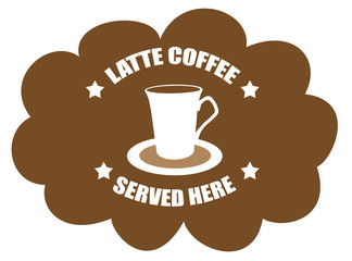 Latte coffee-label