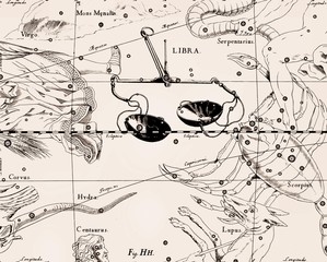 Constellation vintage map