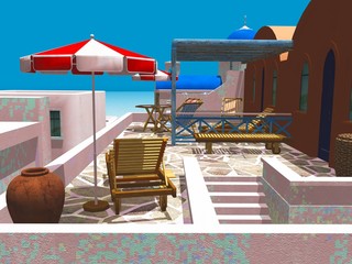 Fototapeta premium View of Oia, Santorini, Greece.