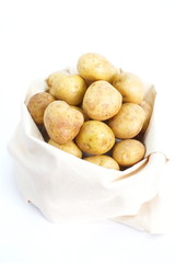 New potato isolated on white background