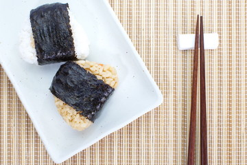 Japanese cuisine, rice ball Onigiri