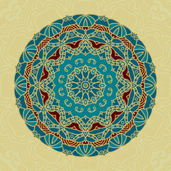 Vector round decorative design element