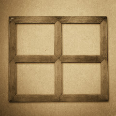 Fototapeta premium grunge wood frame background, vintage paper texture