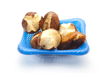 Frisch Gebackene Laugenbrötchen und Laugenstange