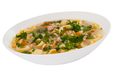 Chicken soup with noodles
