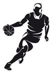 basketball player, silhouette