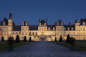 Fototapeta na wymiar Fontainebleau castle, Seine et marne, Ile de France, France