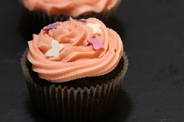Cupcake au chocolat et glaçage crème au beurre