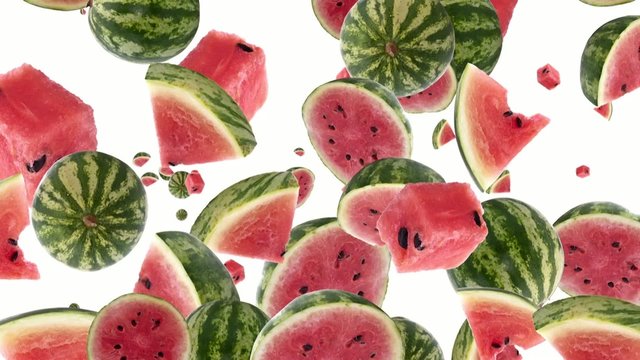 Falling Watermelon as background video (with Alpha)