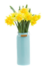 bouquet of narcissus in vase