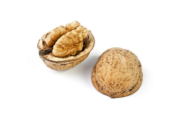 Walnuts, isolated over white