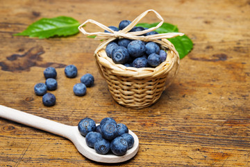 fresh blueberries on a table - still life