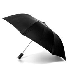 Black umbrella on white