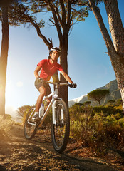 Naklejka premium mountain bike athlete