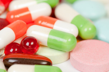 pills isolated on white background