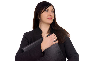 Fototapeta premium Business woman with a folder