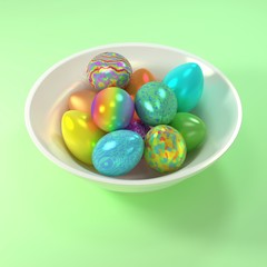 Farbenfrohe Ostereier