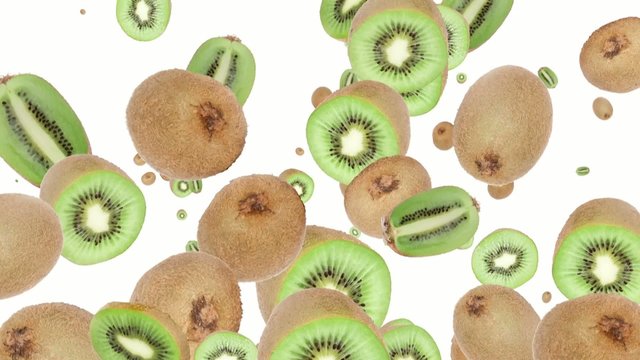 Falling Kiwis as background video (with Alpha)