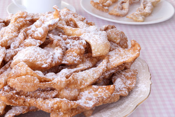 Traditional Polish carnival pastry called ' faworki'