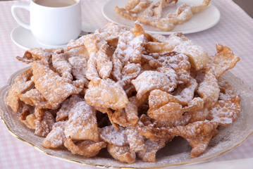 Traditional Polish carnival pastry called ' faworki'