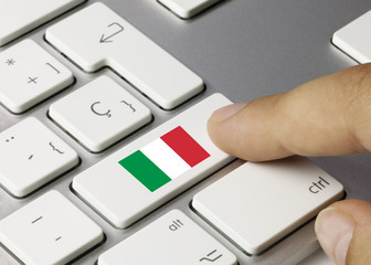 Bandiera d'Italia tastiera del computer © momius