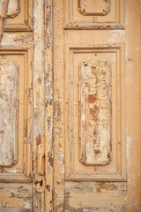 old door of abandoned house