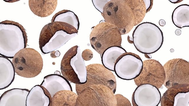 Falling Coconuts as background video (with Alpha)
