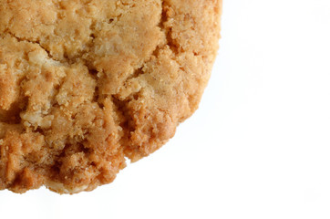Oatmeal cookies on white background