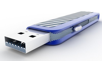 the flash drive in 3-d visualization