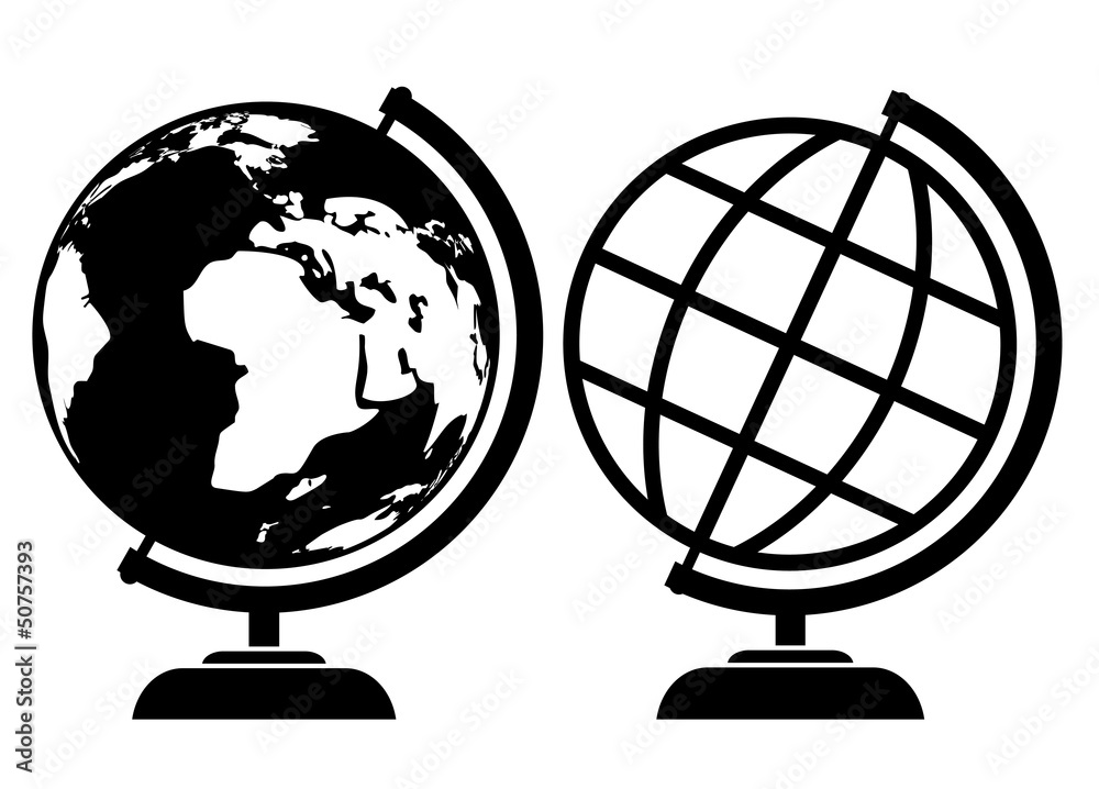 Canvas Prints vector terrestrial globe
