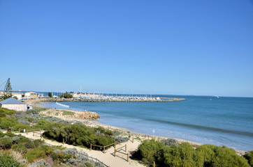 View of Fremantle Harbour and Coast