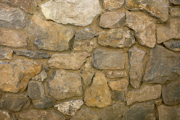 Structure of an old stone wall