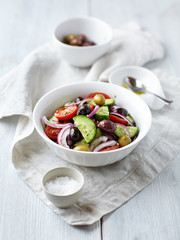 Mediterranean-style salad with marinated olives
