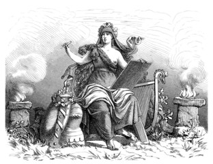 Nordic/Germanic Goddess - Saga - obrazy, fototapety, plakaty