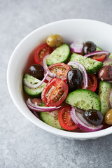 Mediterranean-style salad with marinated olives