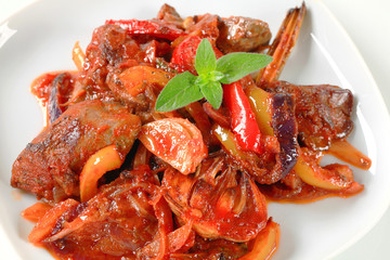 Chicken liver stir fry