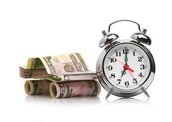 time buy car concept (car made from dollar)