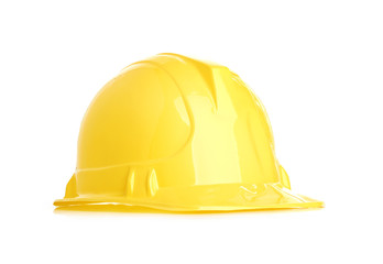 Isolated yellow helmet