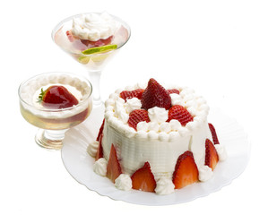 Dessert with strawberry