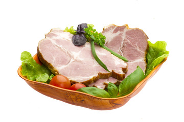 Bacon with vegetables