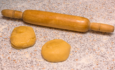 Pieces of dough