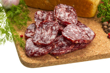 Fresh ripe salami