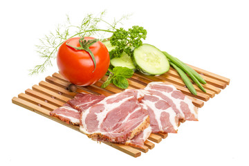 Bacon with vegetables