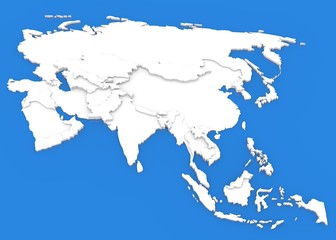 Obraz premium Map of Asia