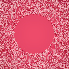 Pink ornamental card
