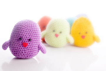 Gruppe  selbstgemachter Stoff  Küken