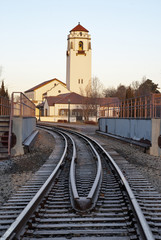 Fototapeta na wymiar Boise Train Depot and Tracks
