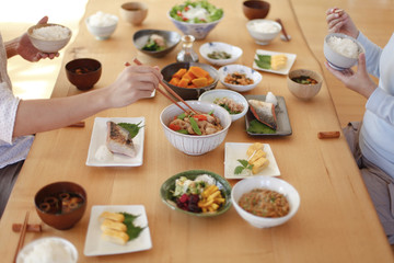 Fototapeta na wymiar 日本の朝食