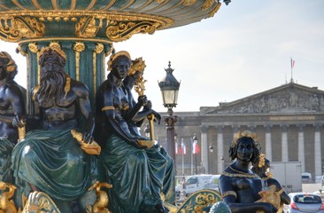 Fototapeta na wymiar Fontanna z Place de la Concorde